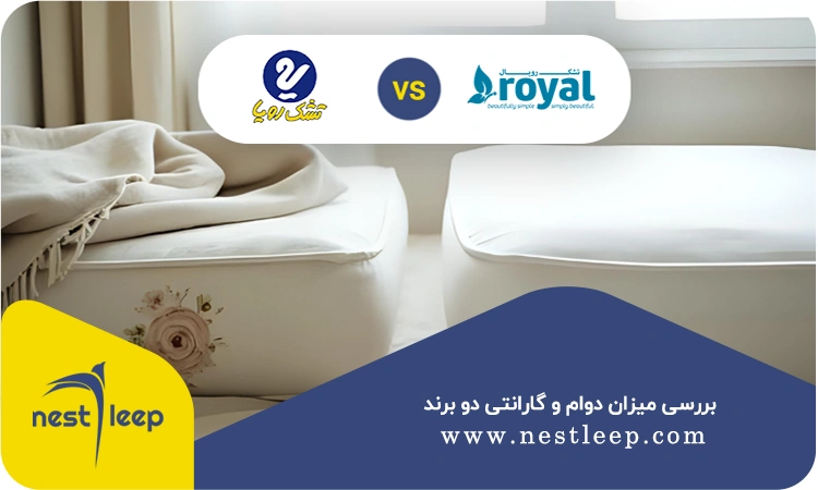 تشک رویا بهتر است یا رویال؟ 5 میزان دوام و گارانتی دو برند رویا و رویال