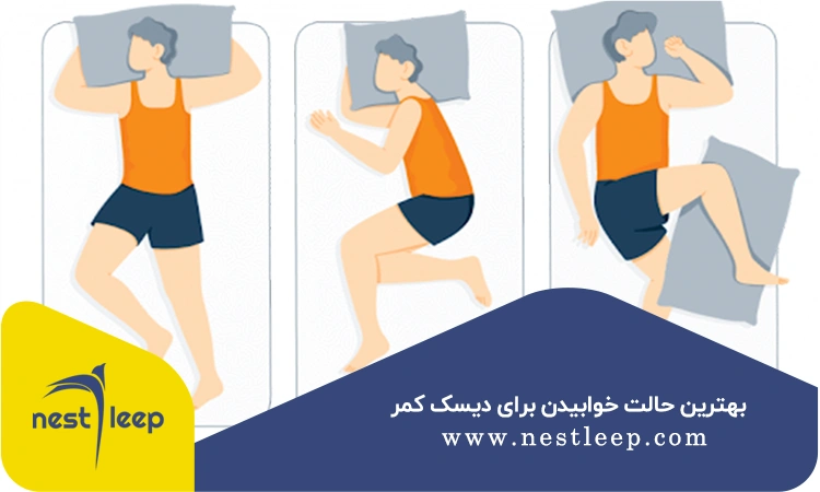 بهترین حالت خوابیدن برای دیسک کمر