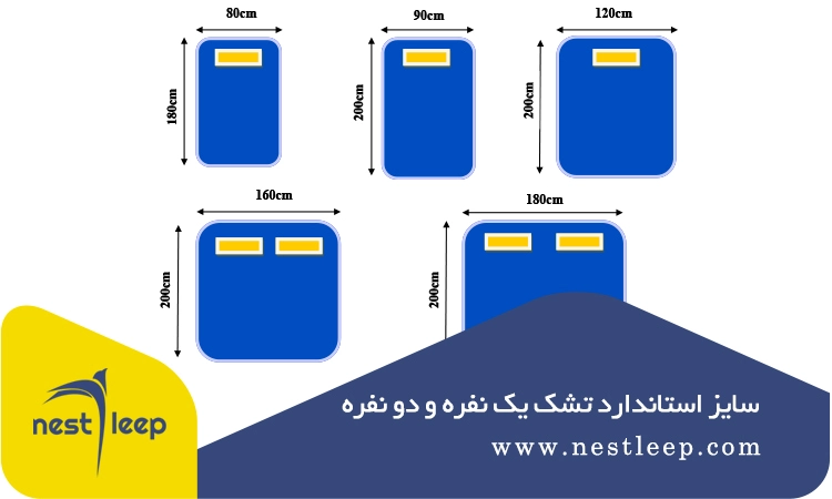ابعاد تشک دونفره